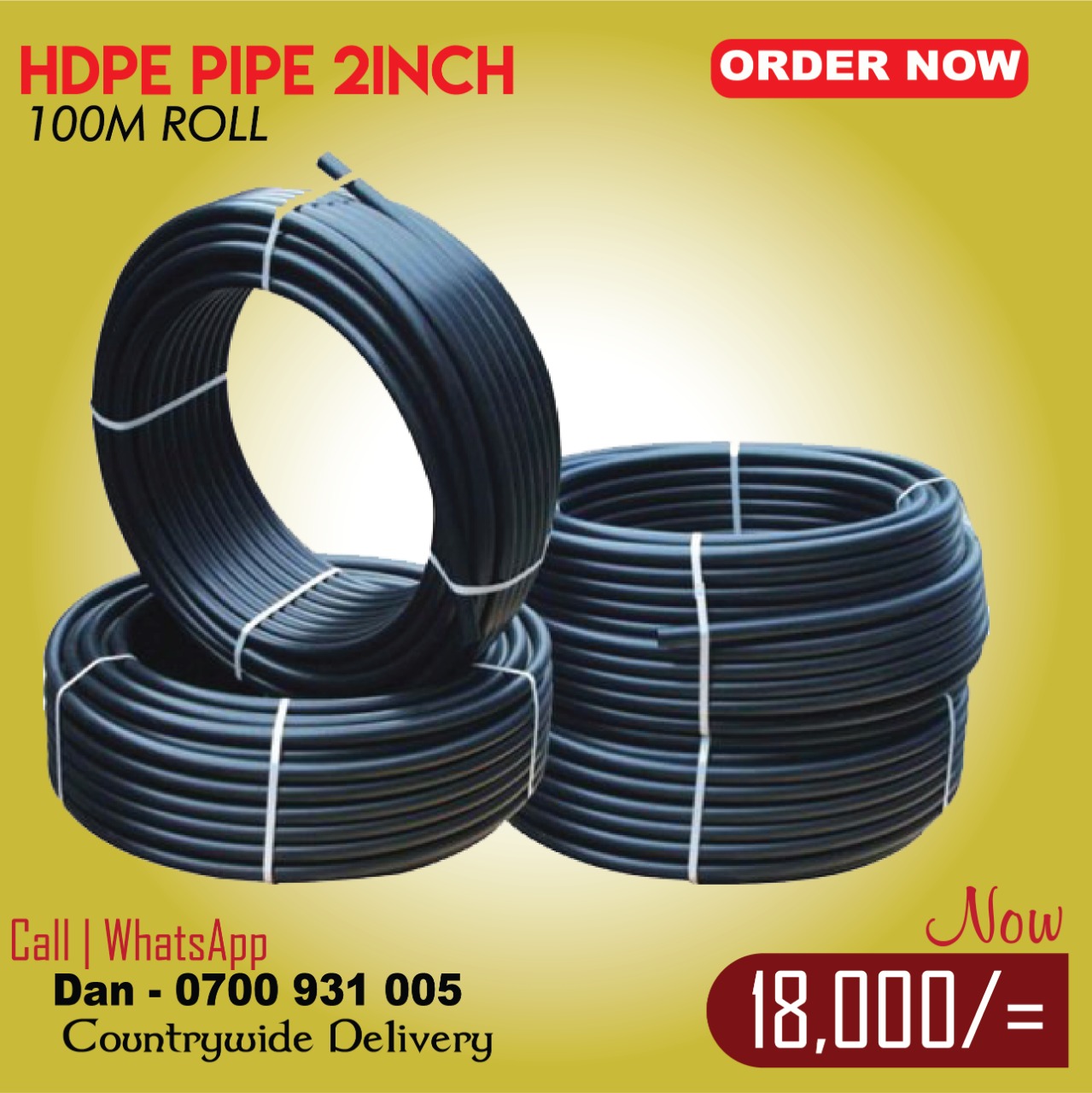 water pipe price 100 feet 2 inch